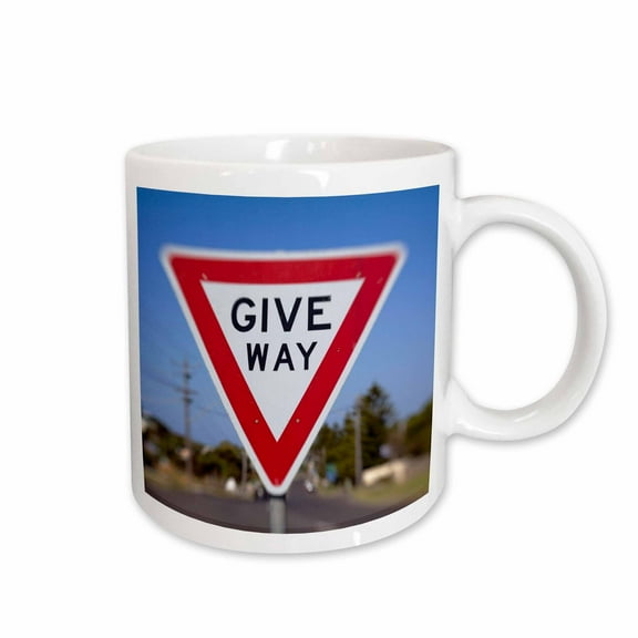 3drose, Australia, Victoria, Port Campbell, Give Way Road Sign-au01 Pso0104 - Paul Souders, 15oz Mug