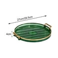 thumbnail image 7 of Round Serving Tray Decorative Tray Plate Dessert Tray Food Tray Cosmetic Perfume Green, 7 of 7