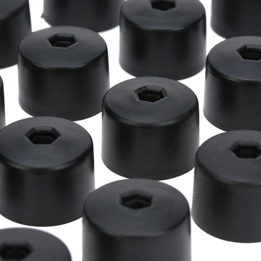 22x Smoke Nickel Wheel Nut Covers For Saab 9-3 & 9-5 (93/95) - 17mm Bolt Caps - PARTSDEALERS