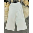 thumbnail image 2 of Elegant White Wide-Leg Trousers (S, White), 2 of 6