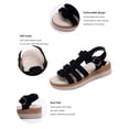 thumbnail image 6 of Rokment Womens Roman Platform Gladiator Sandals Beach Trendy Casual Suede Open Toe Buckles Chunky Wedge Fisherman Dress Heels Comfortable Walking Shoes Summer Black Size 8.5, 6 of 8