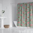 thumbnail image 2 of Pioneer Flower Floral Print Pattern Shower Curtain 84"x72", Bathroom Decorative Shower Curtain Set with 12 Hooks, Waterproof Washable, 2 of 6