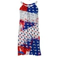 thumbnail image 5 of Pompotops Mode Femmes Décontracté Floral Uni Col Rond Sans Manches Robe Manteau Imprimé Ensemble Deux Pièces, 5 of 5