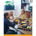 thumbnail image 3 of Saenchue Raclette Parrilla de Mesa - Parrilla Eléctrica para Interiores - Parrilla Antiadherente Extra Grande Reversible 4-en-1 Apto para Lava, 3 of 7