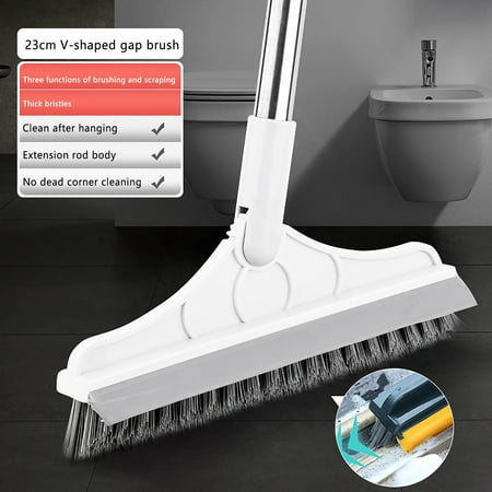 

KEUSN 2 In 1 Cleaning Scrub Brush 2022 New Floor Brush Scrubber With Long Handle Rotating Bathroom Kitchen Cleaning Brush 120Â° Triangular Rotating Brush Head With S