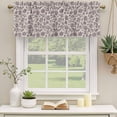 thumbnail image 2 of Purple Floral Curtain Valances for Windows, Kitchen Valance Window Treatments Panel 2 Pack, Spring Plants Flowers Vintage Rustic Rod Pocket Short Curtains for Bathroom Bedroom 60 x 18 Inch, 2 of 8