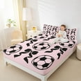 thumbnail image 4 of Feelyou Fashion Bow-tie Bed Sheets, Soccer Football Rugby King Sheets, 4 Pieces, 4 of 7