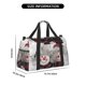 thumbnail image 3 of Fotbe Christmas Snowman With Hat Bolsa de Viaje con Estampado, Bolsa de Fin de Semana para Mujer con Compartimento para Zapatos, Bolsa de Gimnasio con Bolsillo Húmedo, 3 of 7