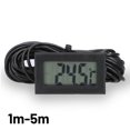 thumbnail image 5 of 1PCS Mini LCD Digital Thermometer Mini Thermometer Temperature Display Digital With Probe Indoor Outdoor 1m - 5m Black Cable, 5 of 10