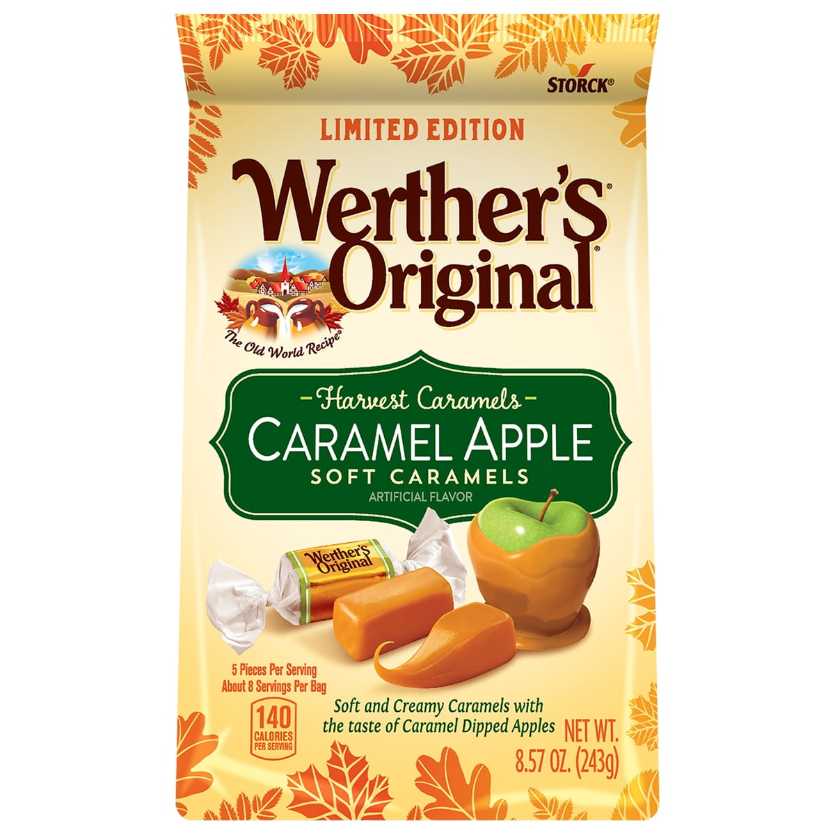 Werther's Original Harvest Caramel Apple Soft Caramel Candy, 8.57 oz.