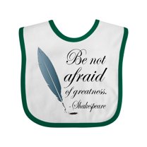 Inktastic Shakespeare Be Not Afraid of Greatness Girls Baby Bib