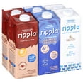 Ripple NonDairy Milk, Variety Pack Original, Chocolate, Oat Milk 6