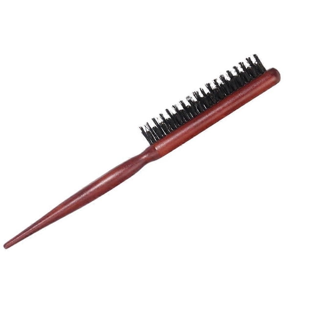 Cepillo para el cuidado de la barba con cerdas de jabalí y peine de dientes anchos para desenredar suavemente y masajear el cuero cabelludo.