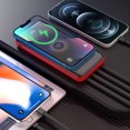 thumbnail image 7 of NIFFPD Wireless Portable Charger Power Bank Phone Charger with Built in 4 Cable, USB-C-Wireless Charging Compatible with iPhone, Samsung, iPad Red, 7 of 7