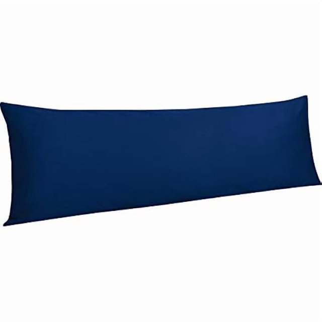 Chenchen Egyptian Cotton Body Pillowcase - 500 Thread Count Cotton Body Pillow Cover - Soft and Breathable Envelope Closure Body Pillowcase for Adults, 20x54 Inches, Navy Blue