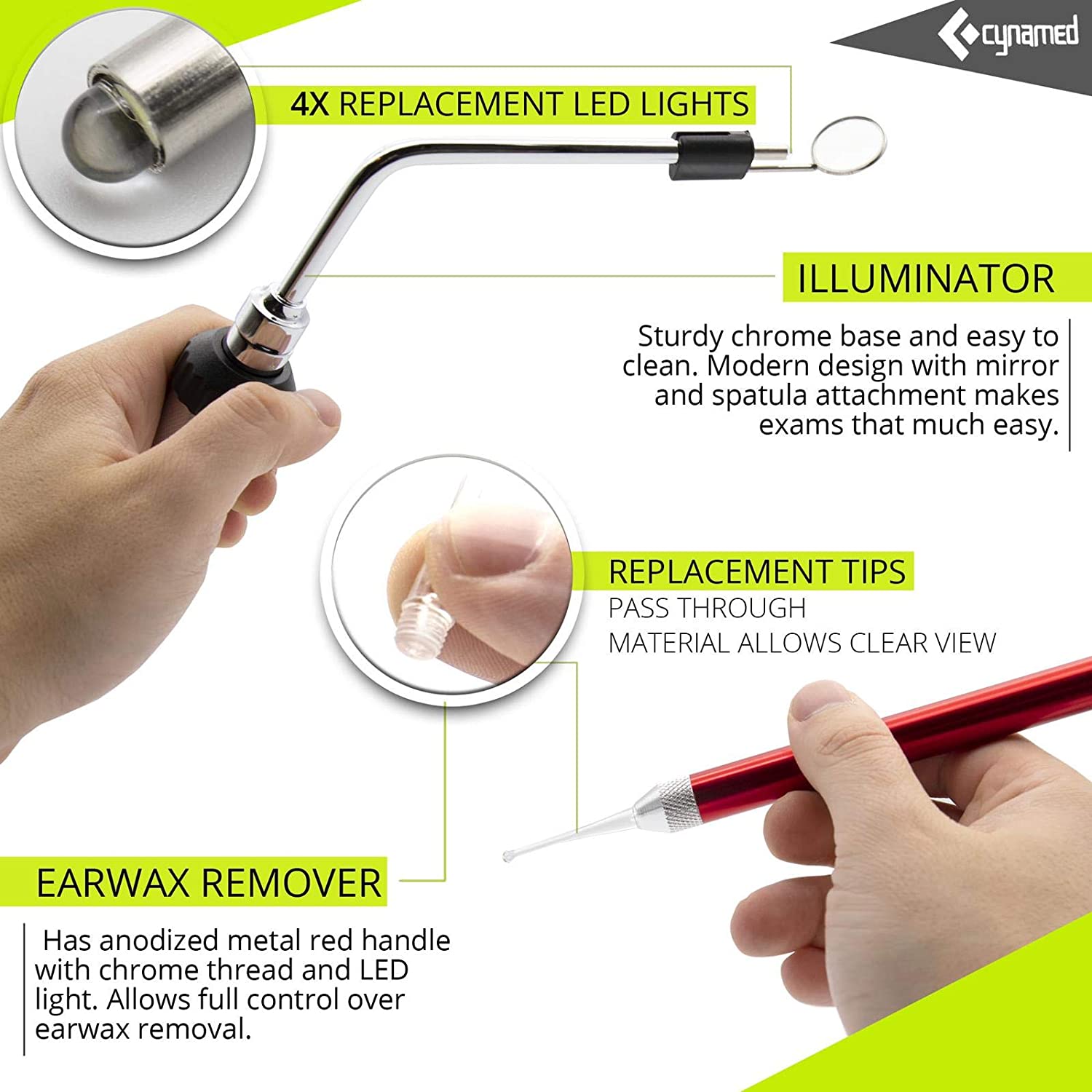 Buy CynaMed ENT Diagnostic Kit Ear, Nose, Throat Examination