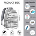 thumbnail image 6 of Boho Tribal Daypack for College - Vintage Inspired, 17 Inch Laptop Pocket, Heavy Duty Fabric, Roomy for School & Commuting, 6 of 6