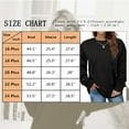 thumbnail image 3 of LANREMON Women Plus Size Sweatshirts Plain Long Sleeve Shirts Tops Casual Loose Pullover Black 18 Plus, 3 of 6