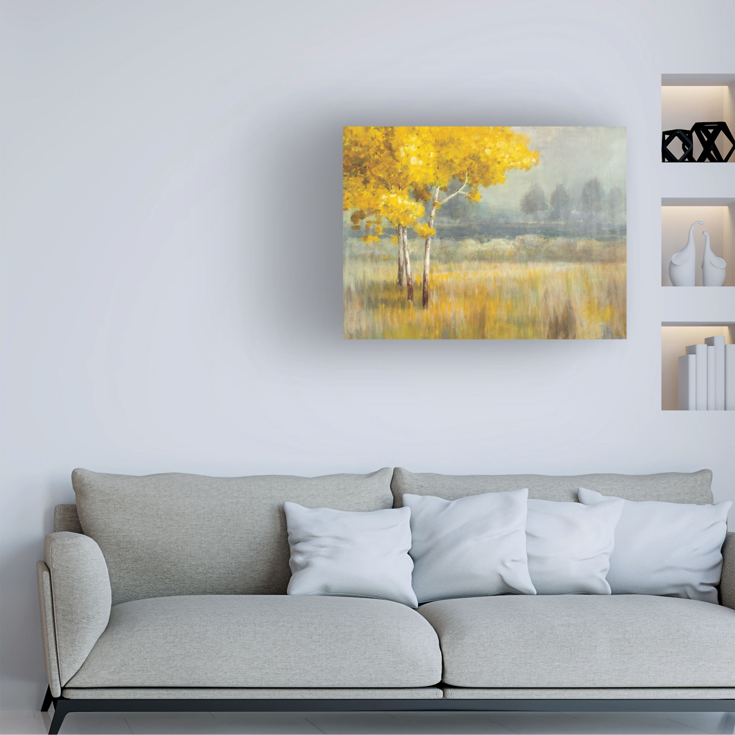 Trademark Fine Art 'Yellow Landscape' Canvas Art by Danhui Nai