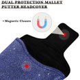 thumbnail image 3 of Haosy Deep Blue Sparkling and Shining Golf Mallet Putter Cover Strong Magnetic Leather Golf Club Headcover Closure, 3 of 7