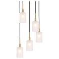 thumbnail image 2 of Woodbridge Lighting Elise 5-Light Glass Cluster Pendant in Brass/Opal, 2 of 4