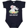 thumbnail image 3 of Inktastic I'll Never Forget That My Papa Loves Me with Cute Elephants Boys or Girls Baby Bodysuit, 3 of 5