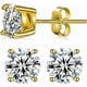 thumbnail image 1 of 1-2CT Moissanite Stud Earrings for Women Men Girl,18K White Yellow Gold Plated S925 Sterling Silver D Color VVS1 Clarity Round Cut Lab Created Diamond, 1 of 4