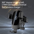 thumbnail image 5 of Cargador de Coche Inalámbrico Negro con Soporte para Teléfono Soporte para Teléfono con Sujeción Automática de Carga Rápida de 15 W, 5 of 5