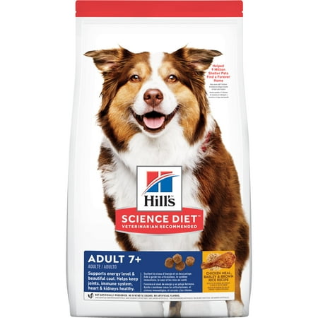 Hill's Science Diet (Spend $20, Get $5) Senior 7+ Chicken Meal, Barley & Brown Rice Recipe Dry Dog Food, 15 lb bag-See description for rebate (Best Diet For Senior Dogs)