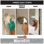 Bright White, Zinsser WaterTite-LX Ultra Waterproofing Paint-271098, 1 qt