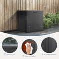 thumbnail image 4 of 31 Gallon Outdoor Storage Box, Resin Deck Box, Lockable, Waterproof, Weatherproof, UV-resistant Patio Organizer, Black, 4 of 6