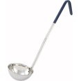 thumbnail image 1 of Winco Stainless Steel Ladle with Blue Handle, 8-Ounce, Medium, 1 of 1