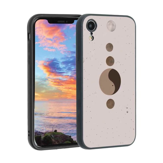 Lunar-Phases-195 Phone Case, Degined for iPhone XR Case Men Women, Flexible Silicone Shockproof Case for iPhone XR