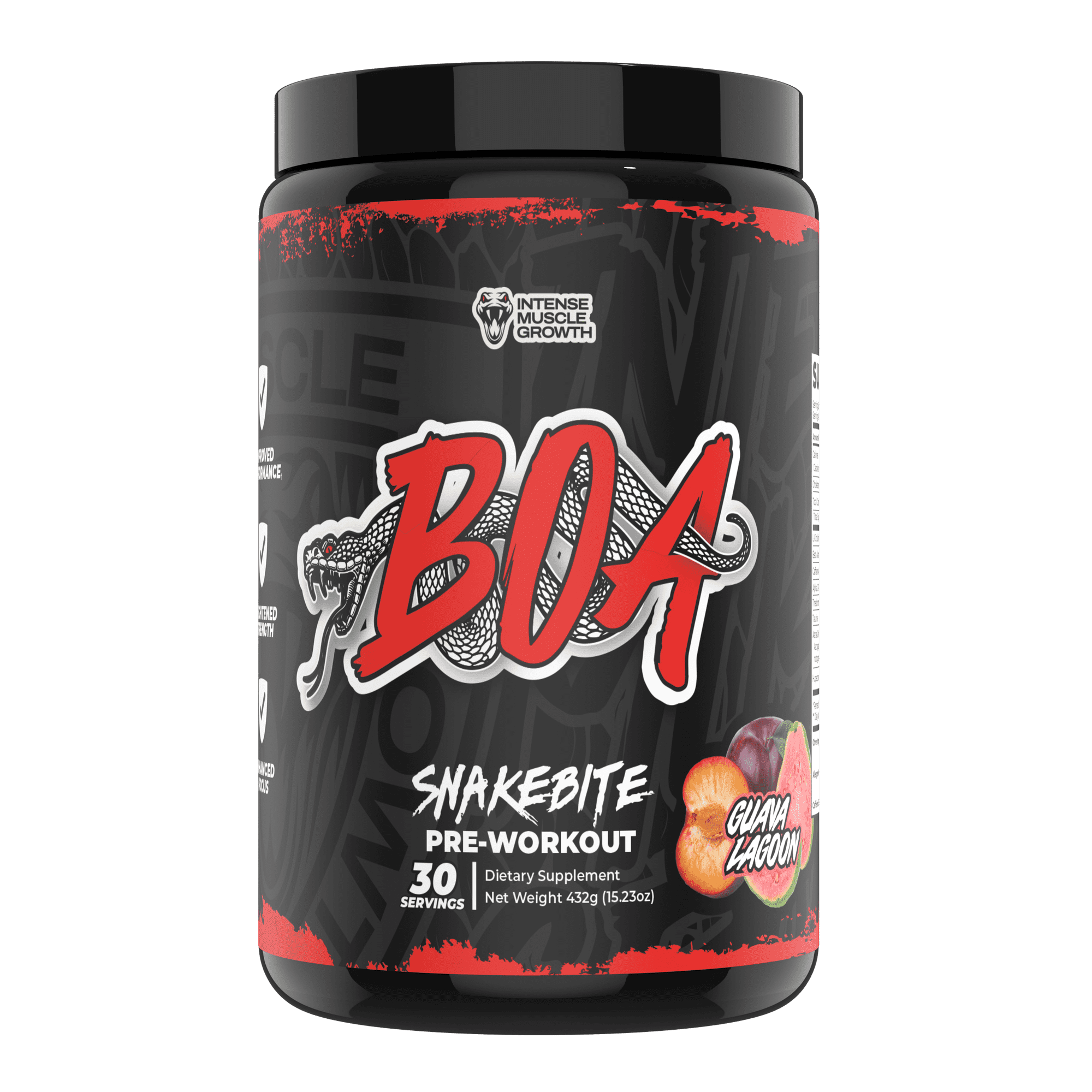 BOA Snakebite Pre-Workout Powder - Guava Lagoon, 30 Servings