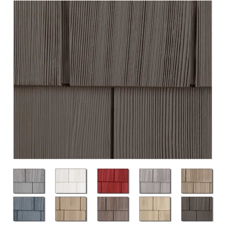 Polaris Homeside Select Cedar Shake Vinyl Siding (1/2 Square) - Slate Flooring Materials