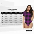 thumbnail image 2 of Rateoe Purple Black Plaid Printed Women Rash Guard Short Sleeve,Tummy control Swimsuit Surfing Swimsuit Bathing Suit Short-sleeved Onesie UPF 50+, 2 of 6