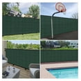 thumbnail image 6 of Privacy Fence Screen Heavy Duty Windscreen Fencing Mesh Fabric Shade Net Cover with Brass Grommtes for Outdoor Wall Garden Yard Pool Deck, 6'x26' Green, 6 of 7