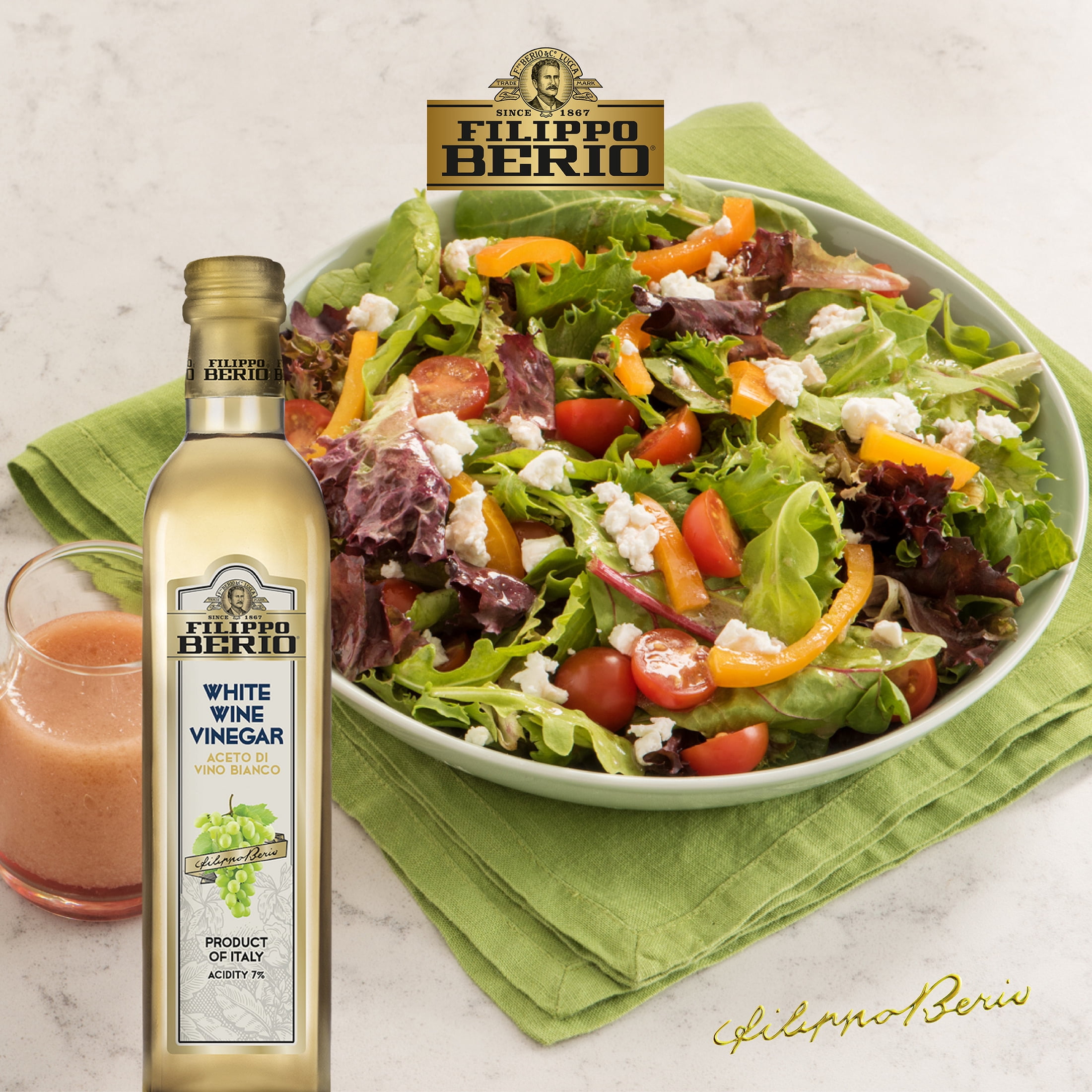 Filippo Berio® White Wine Vinegar 16.9 fl. oz. Bottle