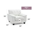 thumbnail image 2 of Glory Furniture Gallant Faux Leather Chair in White, 2 of 6