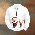 thumbnail image 2 of BiZtdJrK Men Casual Christmas Quarter Zip Pullover Plus Size Long Sleeve Holiday Sweatshirts Tops, Multicolor, XXXL, 2 of 6