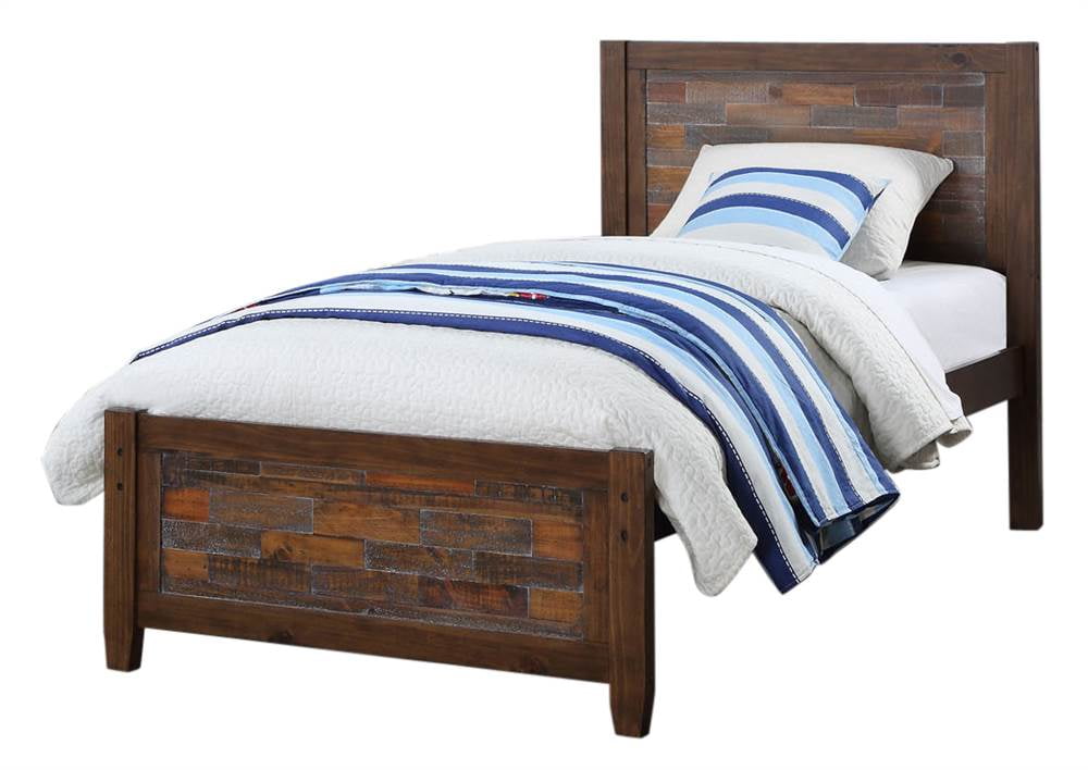 Twin Bed in Brown Glaze