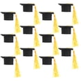thumbnail image 2 of 12Pcs Graduation Party Bottle Toppers Nonwovens Yellow For Wine Caps Set And Decoration, 2 of 8
