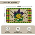 thumbnail image 6 of AVOPATH Jewelry Rhombus Plaid Mardi Gras Carnival Welcome Decorative Doormat, Seasonal Low-Profile Rug Switch Mat for Indoor Outdoor 17x29 Inch, 6 of 6