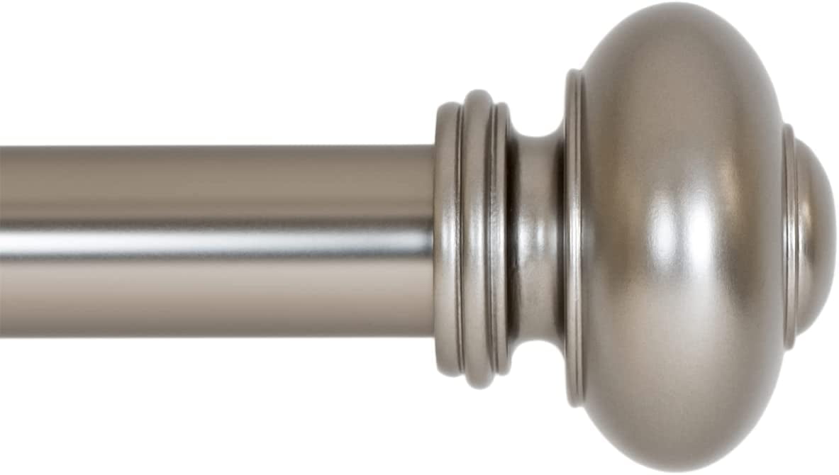 Drapery Window Curtain Rod Knob Design, 1 Inch Rod, 120 to 240 Inch