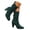 Green, variant on Women's Fall Mid Calf Slouch Boots with Chunky Heel Pull-on Pointed Toe High Heel Boots (Orange,36)