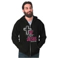 thumbnail image 5 of Live for Jesus Religious Faith Zip Up Hoodie Men's Women's Brisco Brands M, 5 of 6