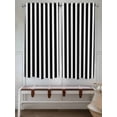 thumbnail image 6 of Living Room Curtains 72 Inches length, Black Striped Window Treatment Curtain Drapes, Modern Farmhouse Black and White Stripes Light Filtering Drapes for Bedroom Laundry Room, 52"x72", 2 Panels, 6 of 7