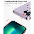 thumbnail image 3 of case for iPhone 13 Pro Max Case with Ring Holder Magnetic Kickstand Soft TPU Non-Slip Matte Back Cover Microfiber Lining Anti-Scratch Shockproof Full-Body Protective Cases for iPhone 13 Pro Max Purple, 3 of 14