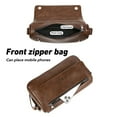 thumbnail image 6 of Men's Adjustable Strap Business Casual PU Leather Bag - 3-in-1 Briefcase Handbag Crossbody Messenger, Large Capacity Multi-Pocket for Umbrella Wallet Work Travel, 6 of 11