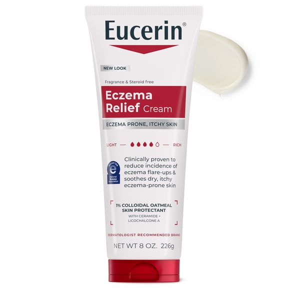 Eucerin Eczema Relief Body Cream with Colloidal Oatmeal Skin Protectant, Fragrance Free, 8 oz